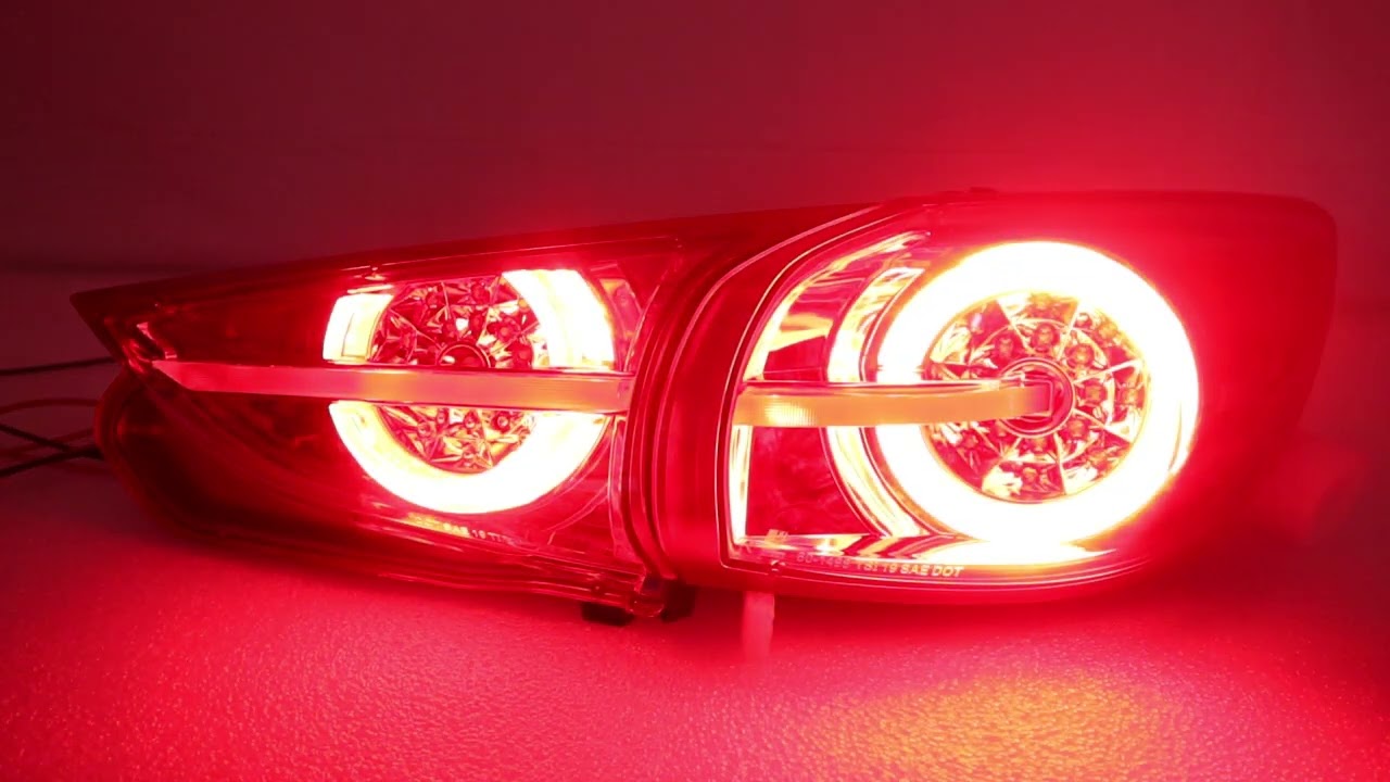 New Red/Clear LED Tail lights Pair for MAZDA 3 5 doors Hatch Wagon~2013-2018~