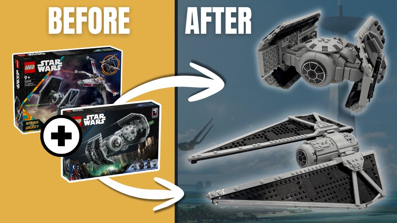 Я превратил два набора LEGO в TIE Advanced и TIE Striker
