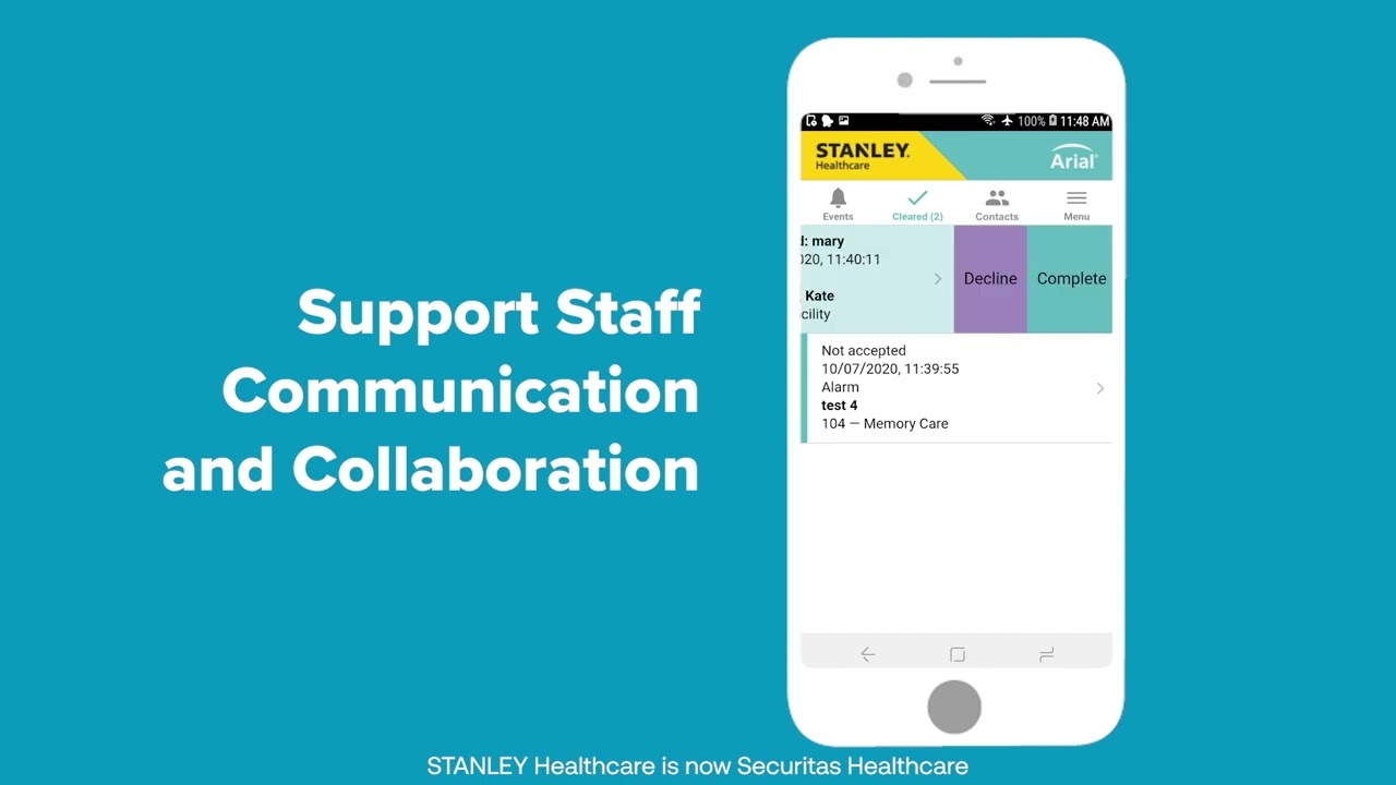 Arial Emergency Call Mobile App | Senior Living | Securitas Healthcare