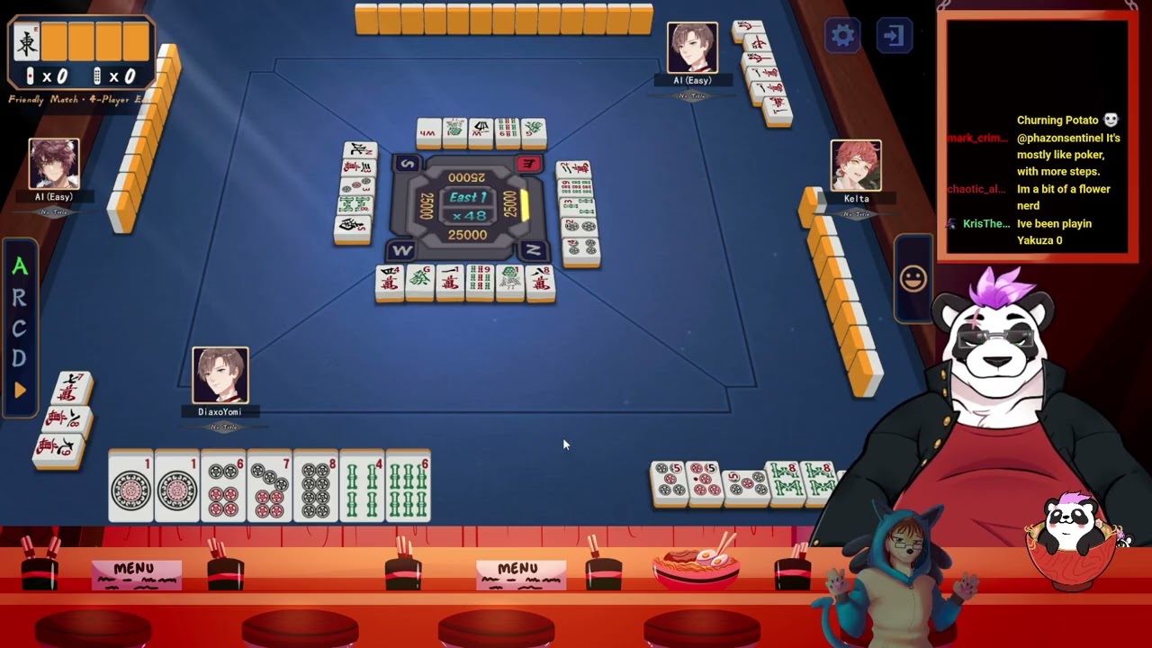 Playing some MAHJONG with friends! c: !socials