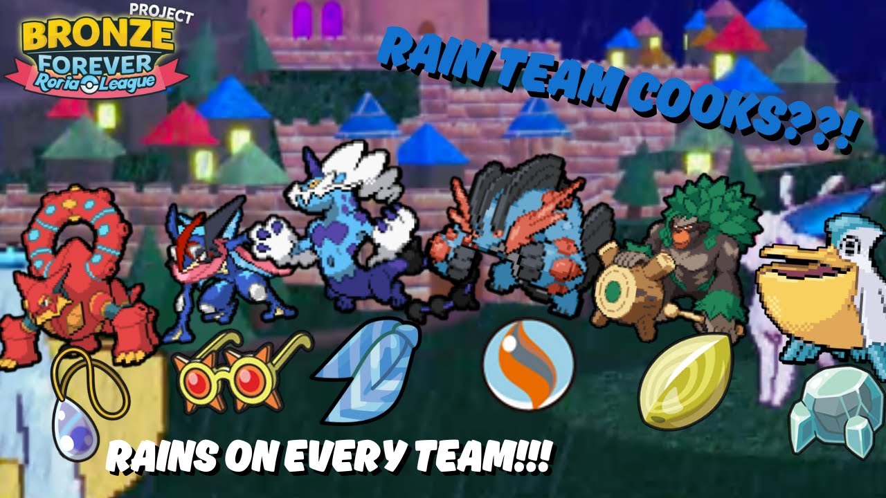 THIS IS THE BEST RAIN TEAM IN PBF - POKEMON BRICK BRONZE PVP