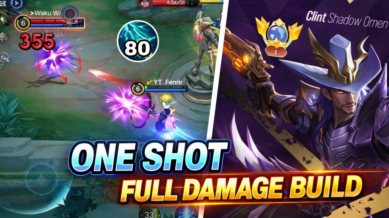 CLINT ONE SHOT BUILD! CLINT X JOHNSON COMBO - UNDEAFEATABLE DUO 😱 (MOBILE LEGEND) 
