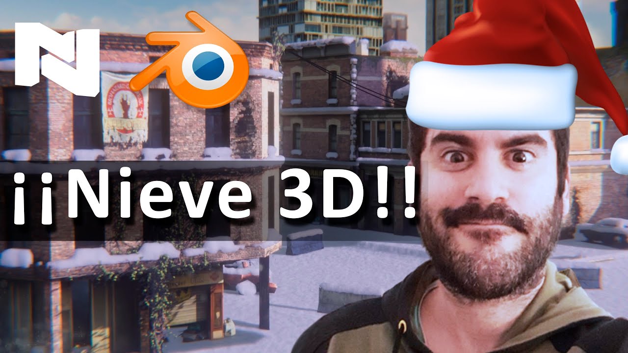 ❄ Hacer nieve en 3D, crear nieve en 3D con Blender  - Tutorial Blender español para principiantes