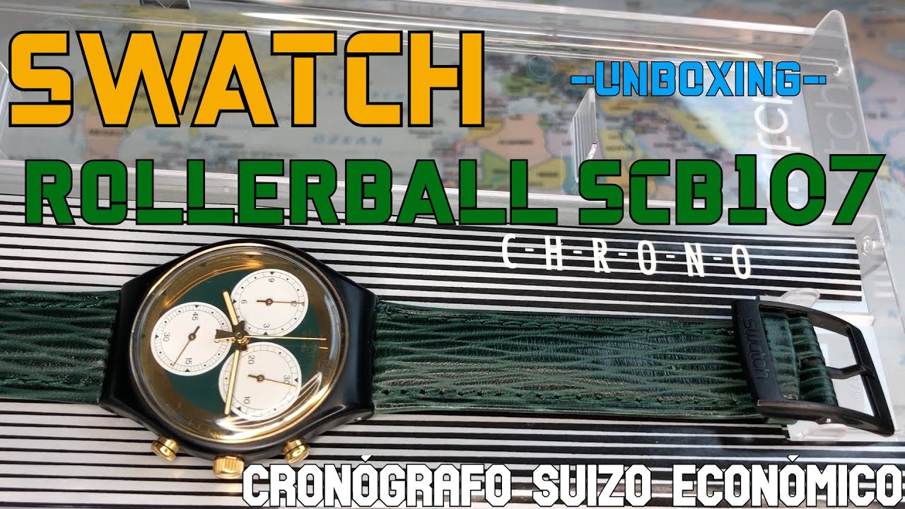 Unboxing Swatch Rollerball SCB107. Colección Originals Chrono del año 1991. Reloj de nacimiento