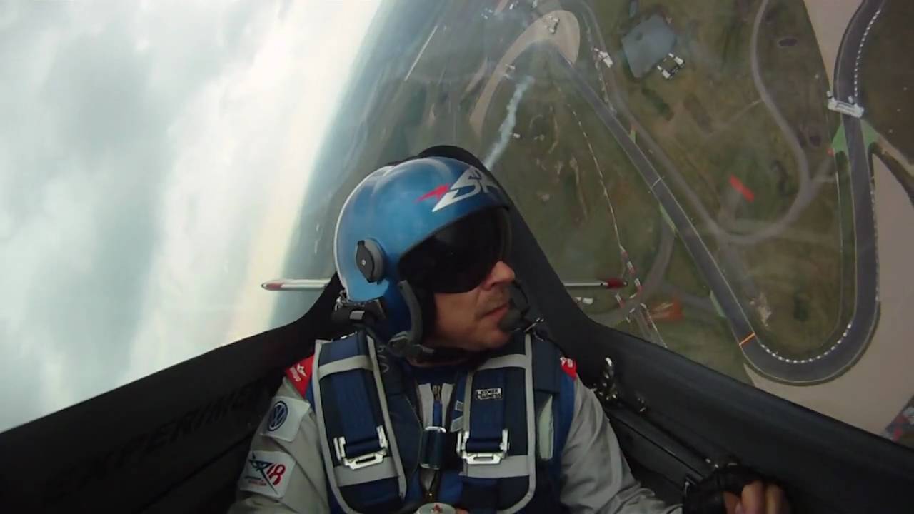 Training flight of Sergey Rakhmanin through the race track at Eurospeedway Lausitz