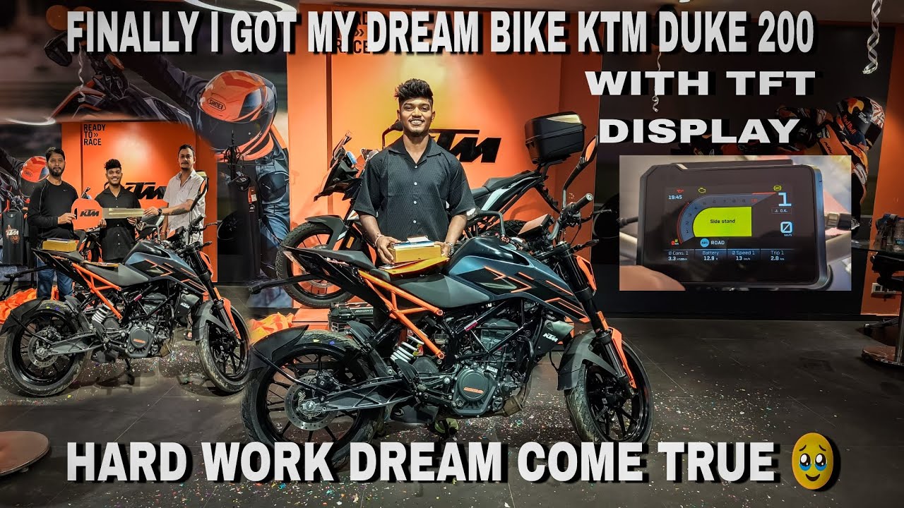 Finally I got my dream bike (KTM DUKE 200 With TFT Display Meter Consoler) #ktm #duke200 #ktmindia