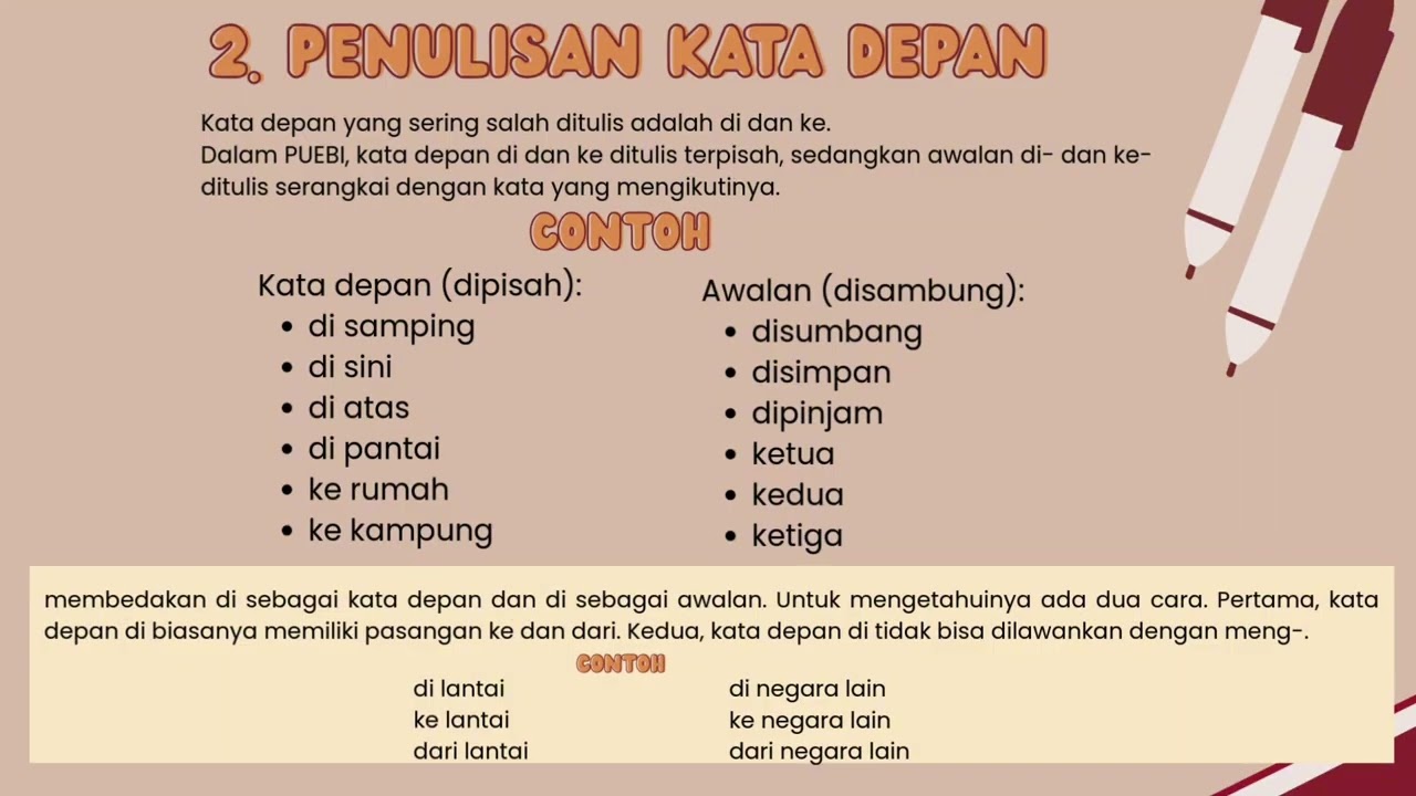 materi ejaan (penulisan kata)