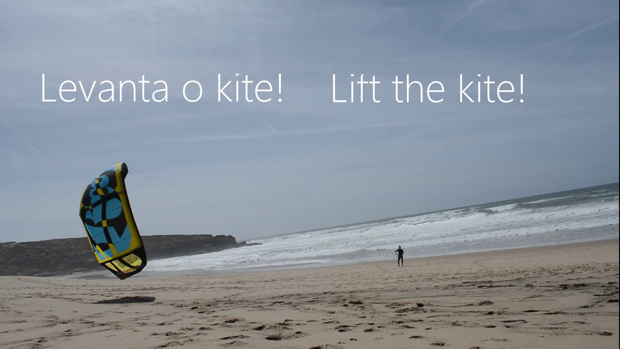 Kitesurf lessons - How to Self Launch a kite - Aula de kite - Levantar o kite s&oacute;zinho