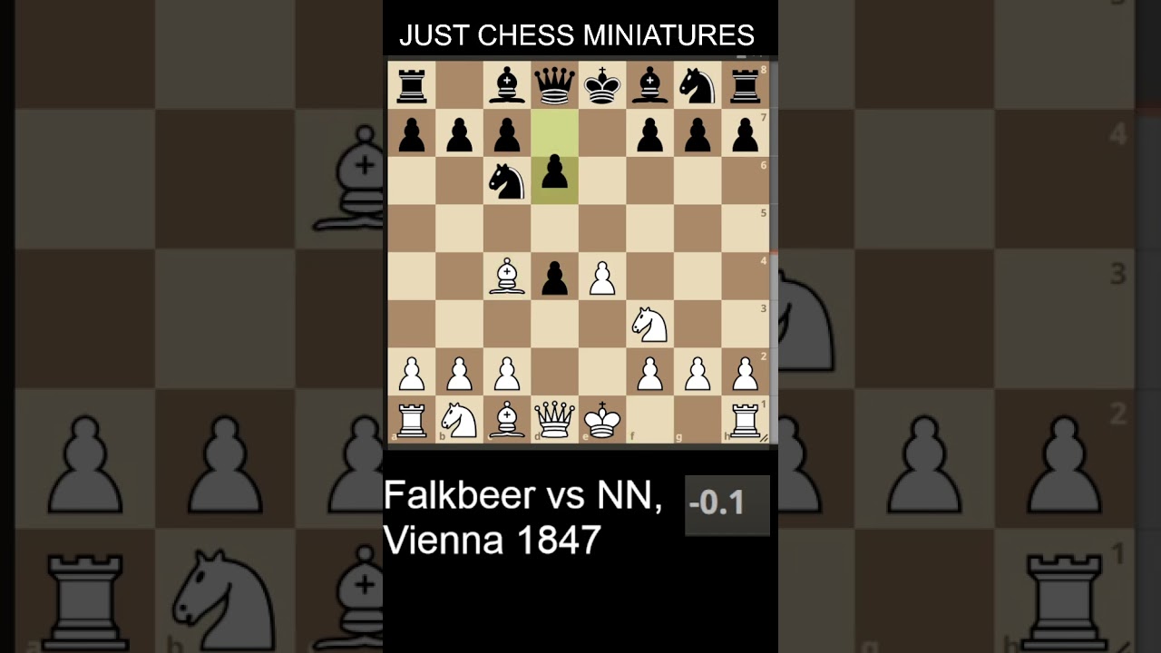 Ernst Falkbeer wins with the Legal checkmate #chess