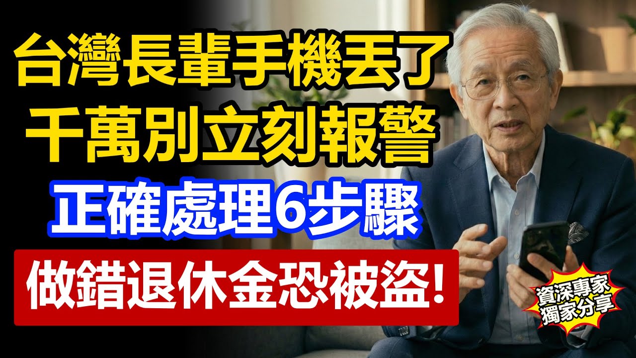 手機不小心弄丟，第一時間不是報警！專家提醒正確處理6步驟，做錯恐怕個資錢財被盜光。