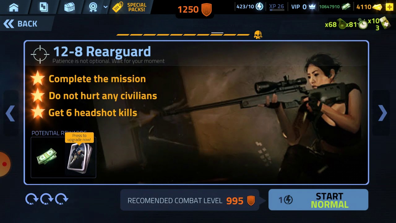 COVER FIRE [mission / misi&oacute;n 12-8] Rearguard / Retaguardia 4⭐