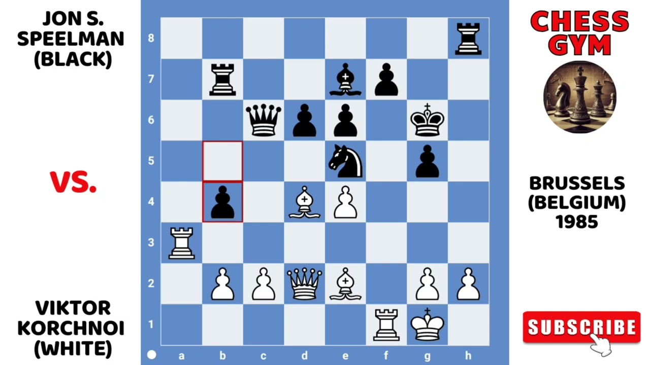 Viktor Korchnoi vs Jon S. Speelman. Brussels (Belgium) 1985.