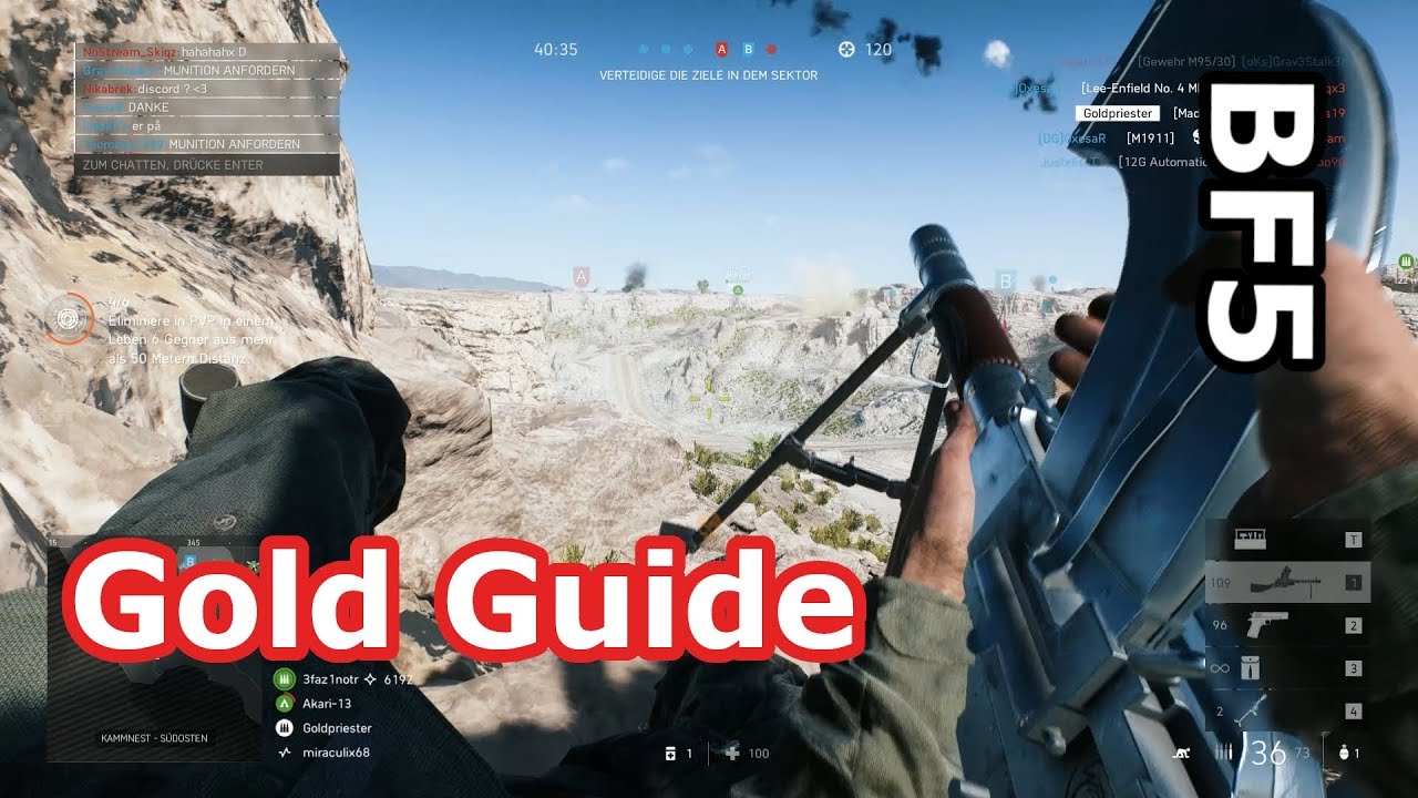 BF5 Tipps&Tricks: Madsen MG auf Gold freispielen alle aufträge + Beste Setup (Guide)