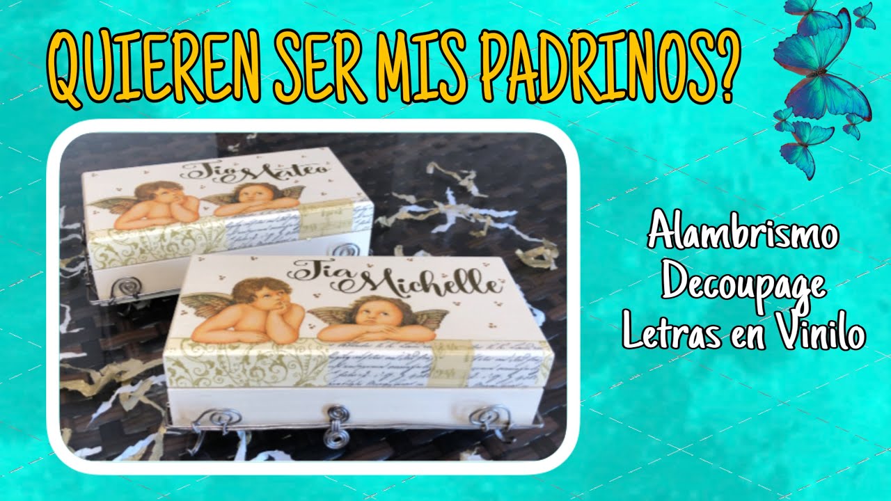 Cómo hacer base con patas en Alambre a una Caja de Madera/Cajas Padrinos de Bautizo