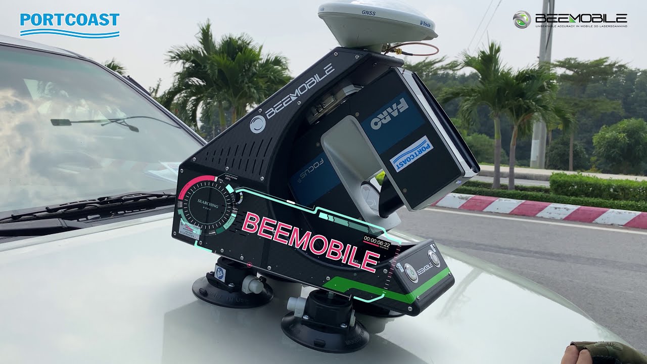 The topographic survey using the mobile mapping system (Beemobile system)