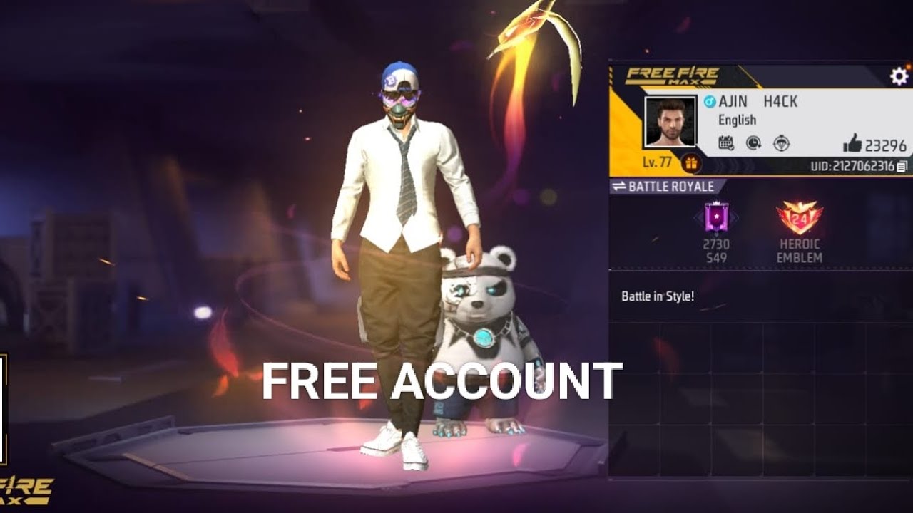 FF FREE ACCOUNT ID PASS In DESCRIPTION 