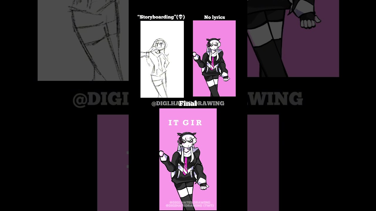 comparison ^^ | #art #animation #animatic #anime #music #oc #itboy #itgirl #shorts