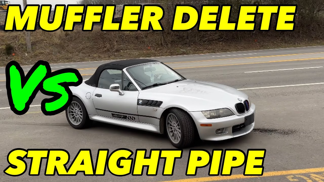 BMW Z3 3.0L I6: УДАЛЕНИЕ ГЛУШИТЕЛЯ против ПРЯМОЙ ТРУБЫ!