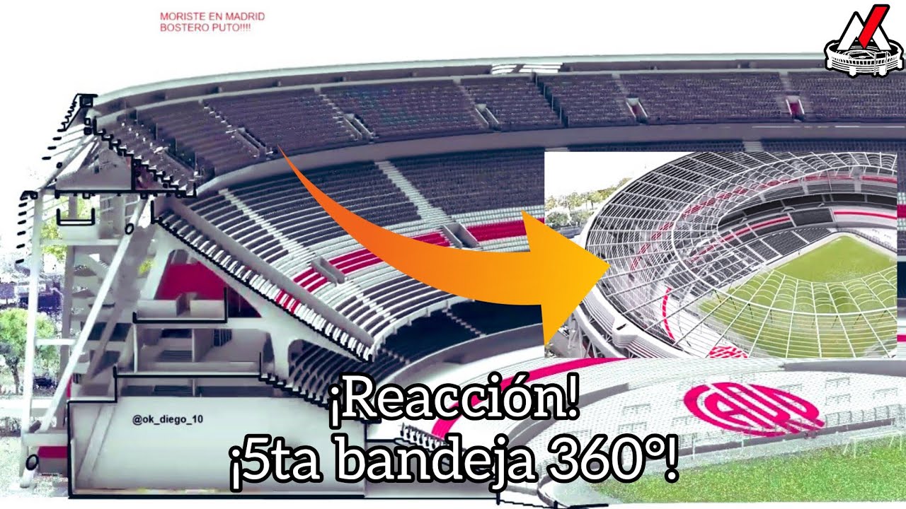 🏗✅️¡Así será el paso a paso oficial de la construcción de la 5ta bandeja 360°! - Obras Monumental 🏟