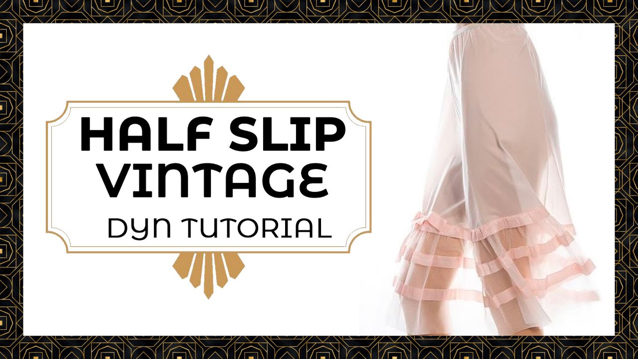 ❤  Medio fondo vintage (1960), Half slip, Petticoat, Enaguas ( DYN Tutorial)