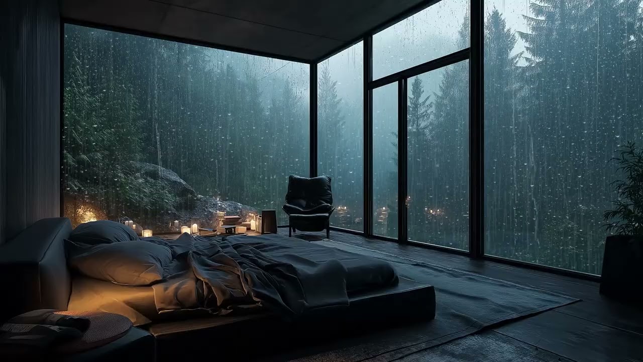 Just You and the Rain 🌧️| Intimate Bedroom Piano Ambience | 3 Hours Sleep Meditation Focus Study