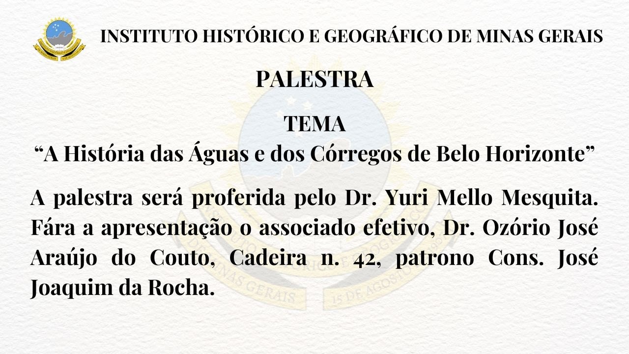 Palestra com o Dr. Yuri Mello Mesquita 