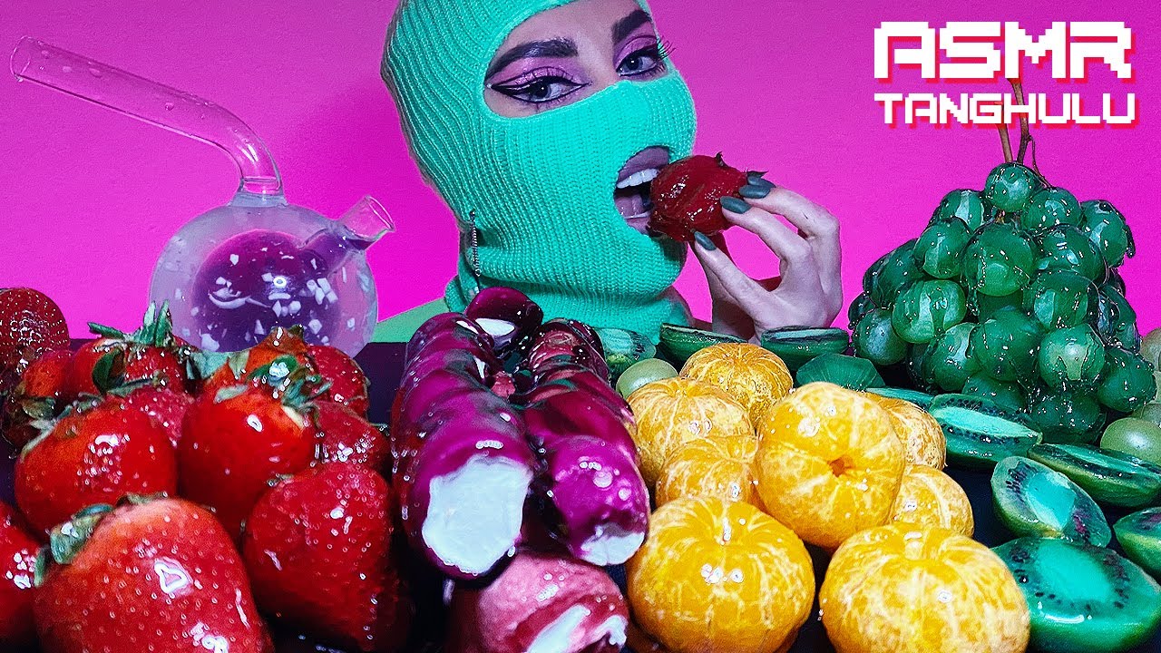 АСМР Тангулу Мукбанг 먹방 | Карамелизированные фрукты | Fru Fru ASMR