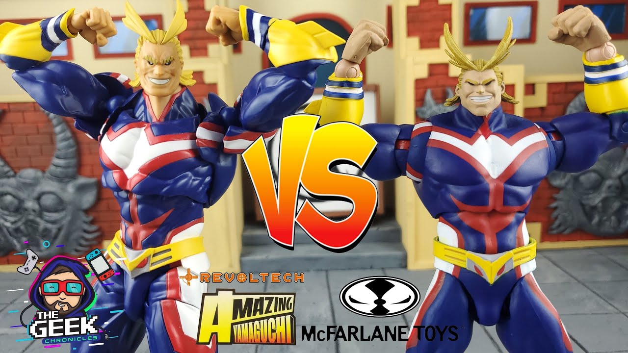 Comparación All Might Amazing Yamaguchi Revoltech vs McFarlane Toys - ¿Cuál es mejor?