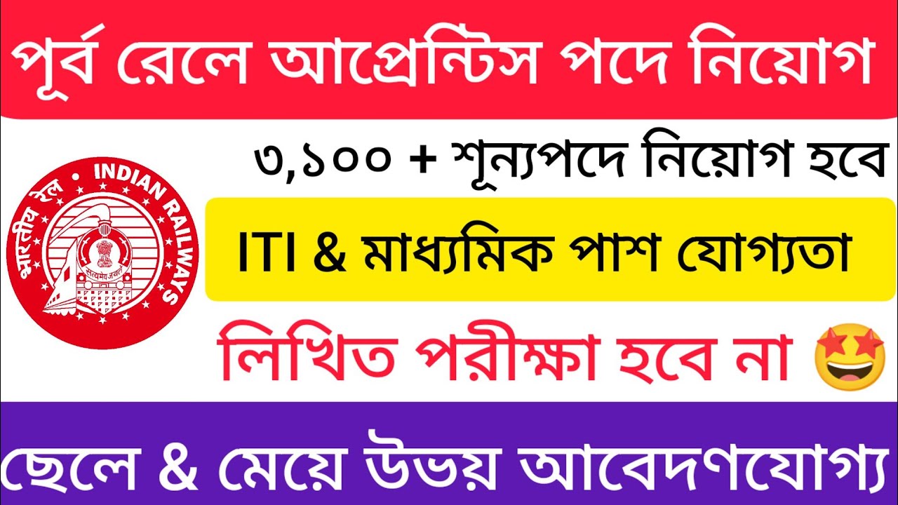 Eastern Railway Apprentice Vacancy 2023