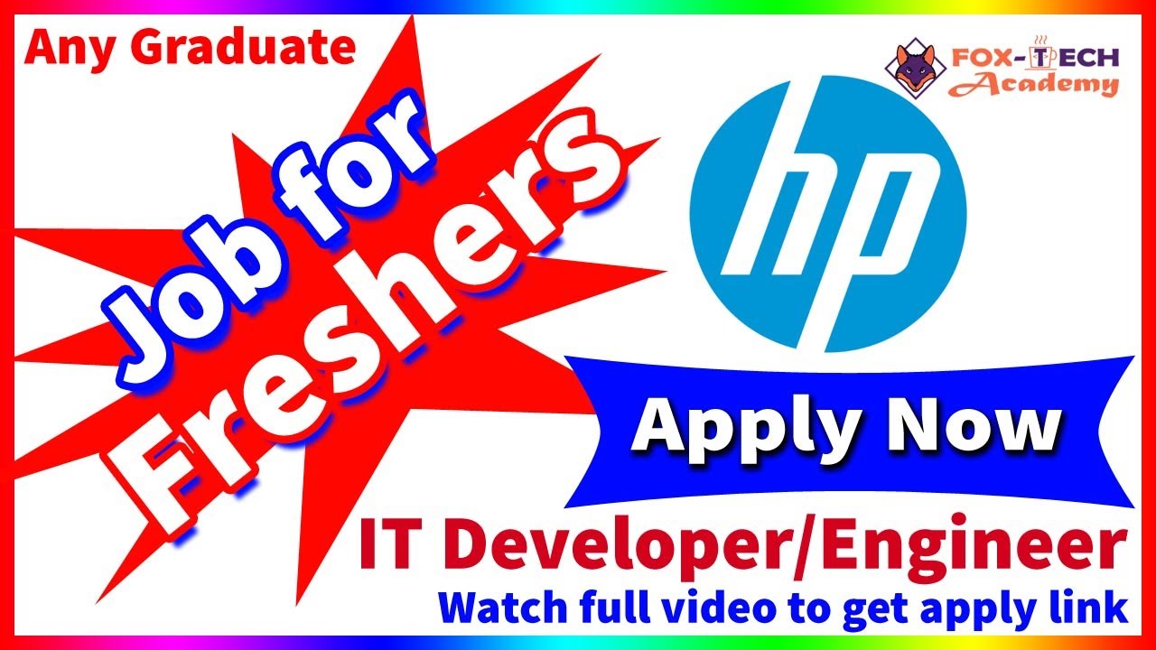 Off campus job for 2021 | HP Jobs for freshers 2021 | Off campus job for freshers | Off Campus Jobs