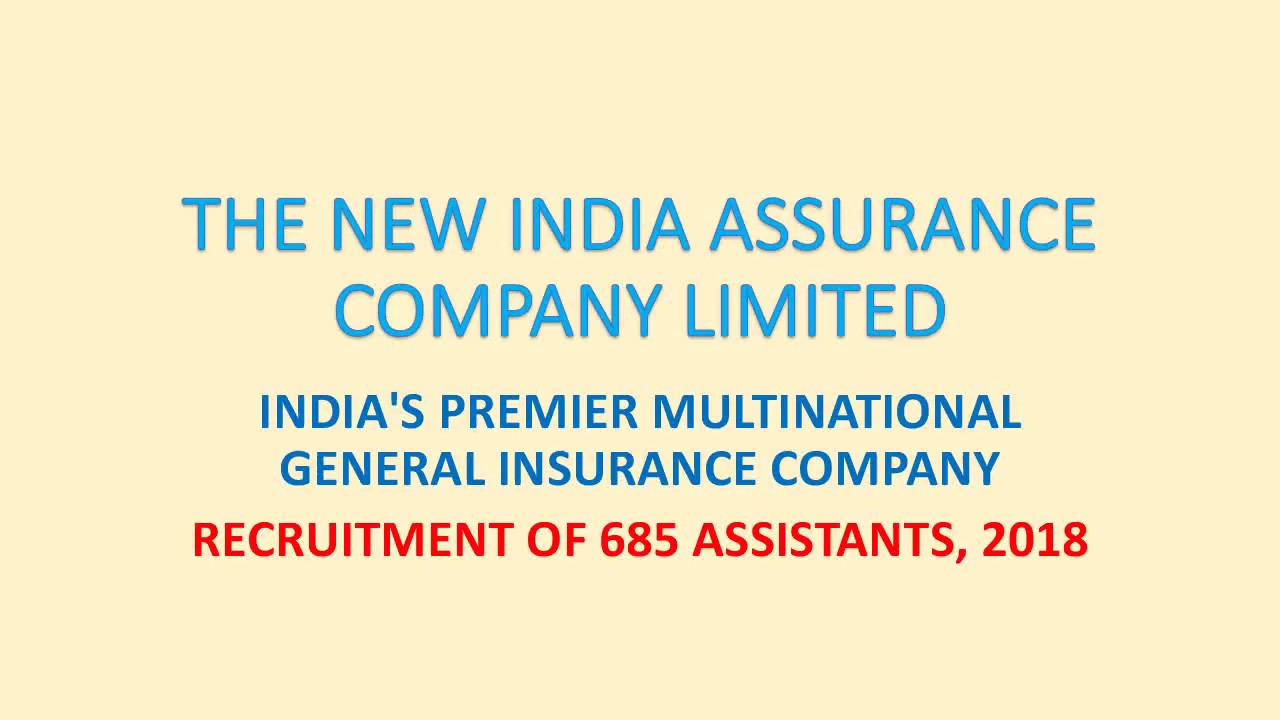 NIACL ASSISTANT 2018