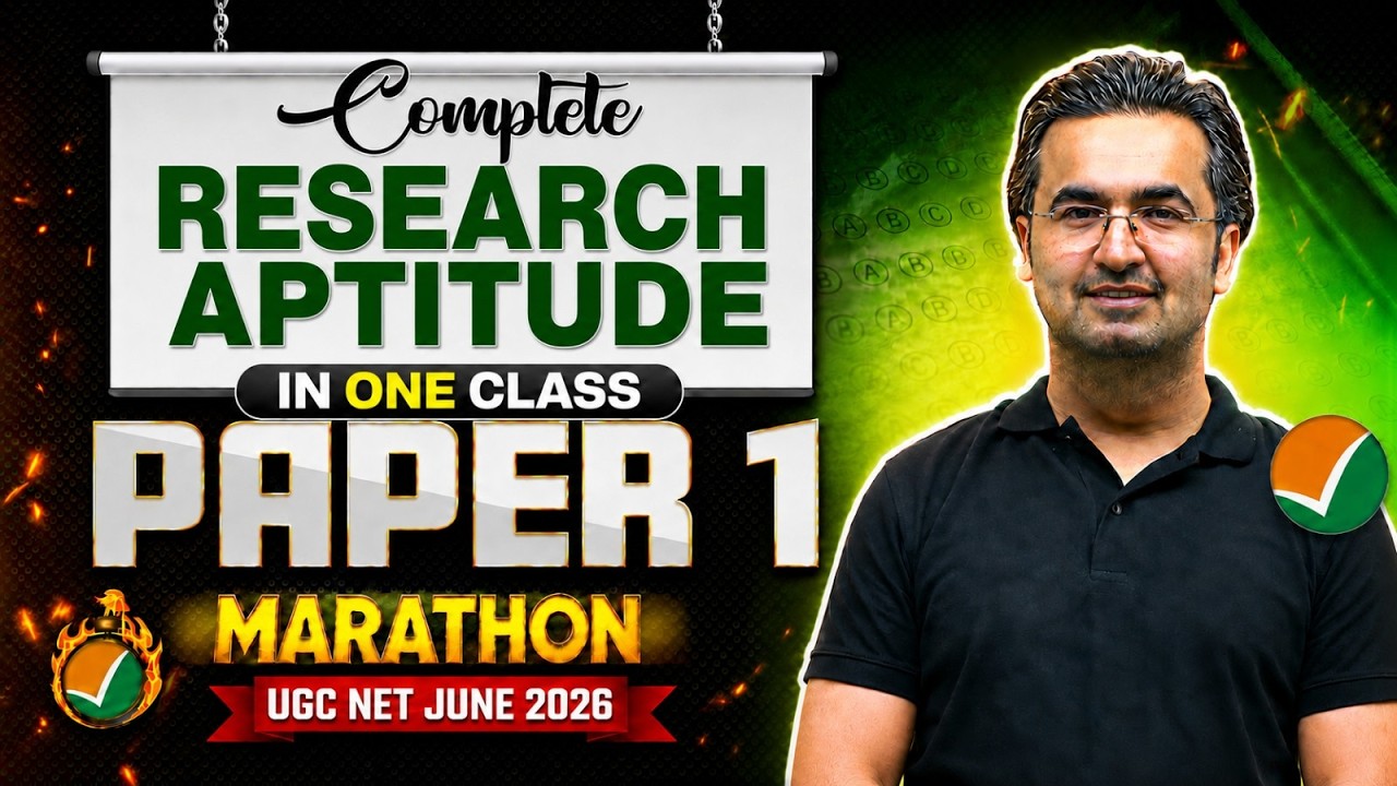 UGC NET Paper 1 | Complete Research Aptitude in One Class | UGC NET Paper 1 PYQs Marathon
