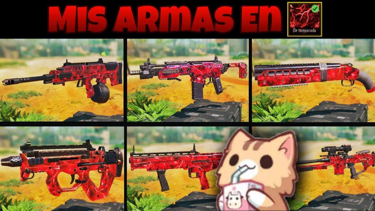 Mis Armas Con Camuflaje Red Sprite Son...  [COD Mobile]