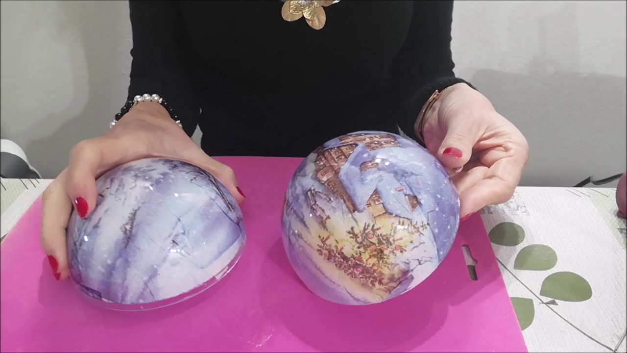 Tutorial palla di Natale a découpage 2° parte - Ilaria Boscarecci
