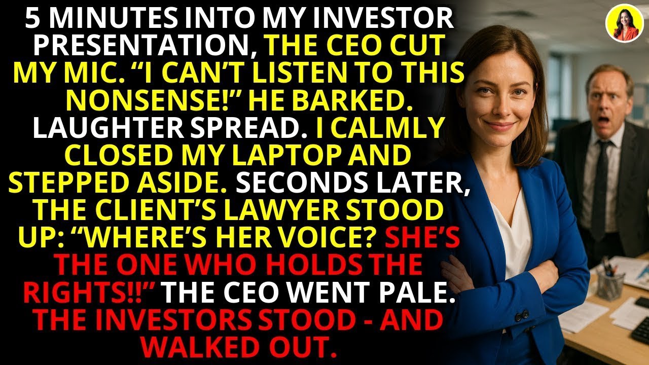 My CEO Cut My Mic In The Investor Meeting  I Owned The Rights That Destroyed His Deal