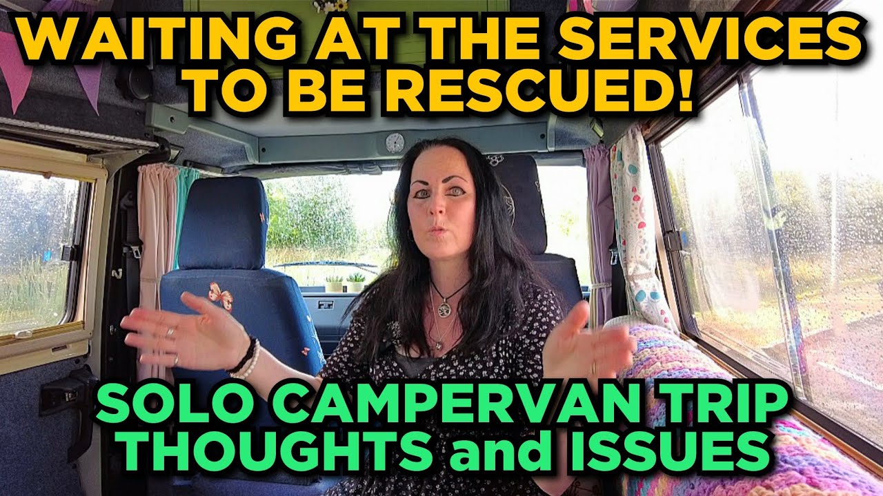 NOW WHAT'S UP WITH THE CAMPERVAN? STUCK AT THE SERVICES. CAMPERVAN PROBLEMS. TALBOT EXPRESS.