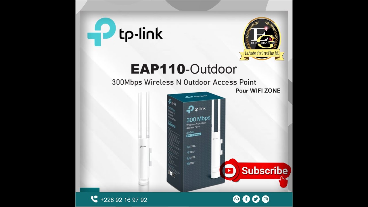 Configuration d'une Antenne TP link EAP110-outdoor en AP pour Wifi zone