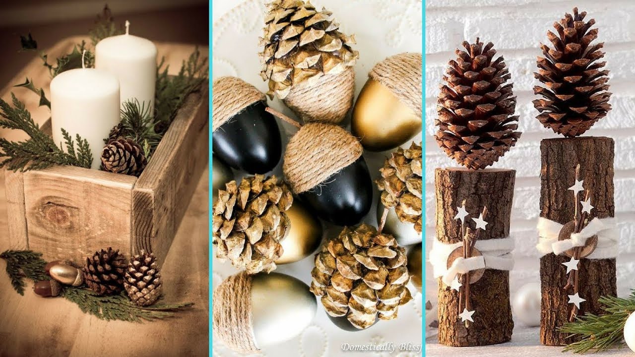 ❤ DIY Shabby chic style Pinecone & Acorn decor Ideas ❤| Home decor & Interior design| Flamingo Mango