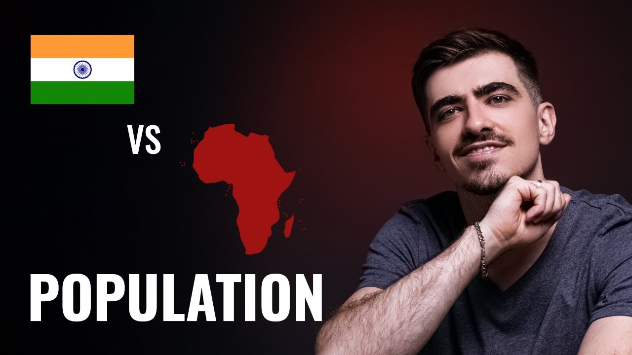 India population vs Africa (1800-2100) | Countries by population
