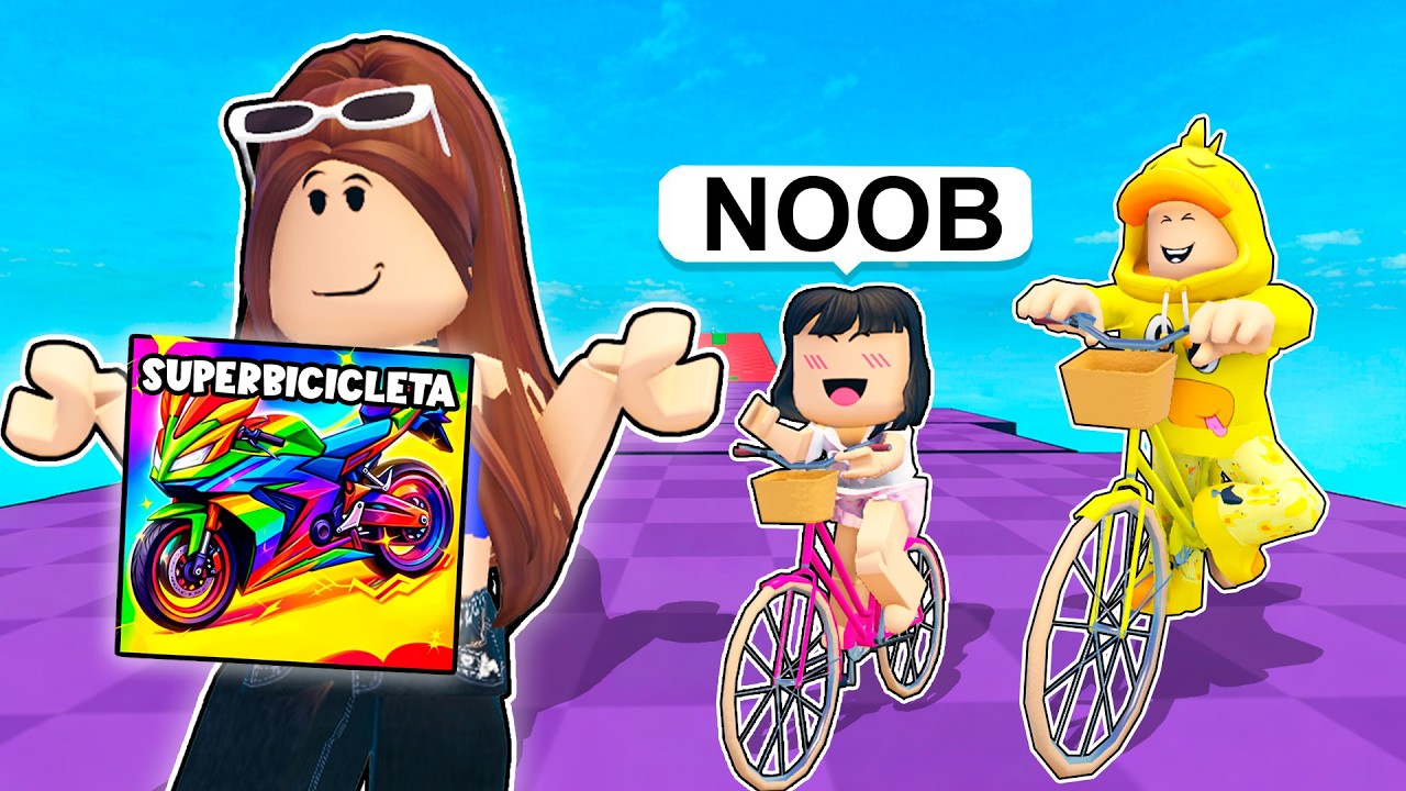 Me Hice pasar por NOOB en el OBBY de BICICLETAS, Luego Usé la BICI del 0,01% en Roblox!