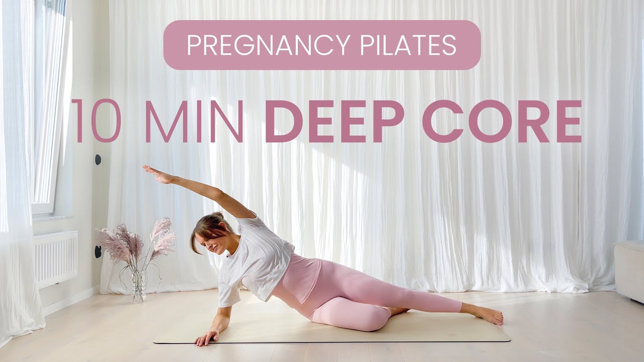 10 MIN PREGNANCY DEEP CORE PILATES | pelvic floor & abs for easier delivery (all trimesters)
