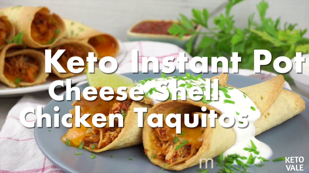 Easy Instant Pot Shredded Chicken For Taquitos Low Carb Keto Recipe