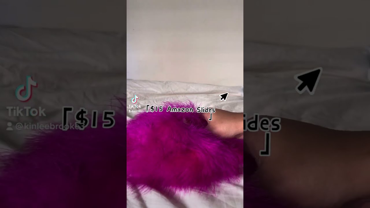 $15 FLUFFY FURRY SLIDES SLIPPERS PERFECT FOR THE WINTER|MCKINLEE BROOKE #shorts #fashion #amazon