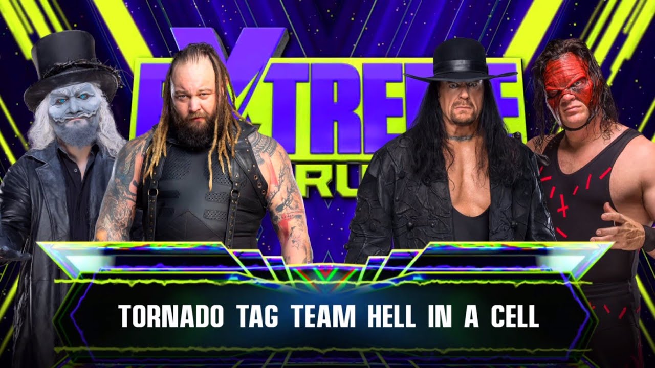 WWE 2K23 | Bray Wyatt & Uncle Howdy vs. Undertaker & Kane - Tornado Tag Hell in a Cell Match!