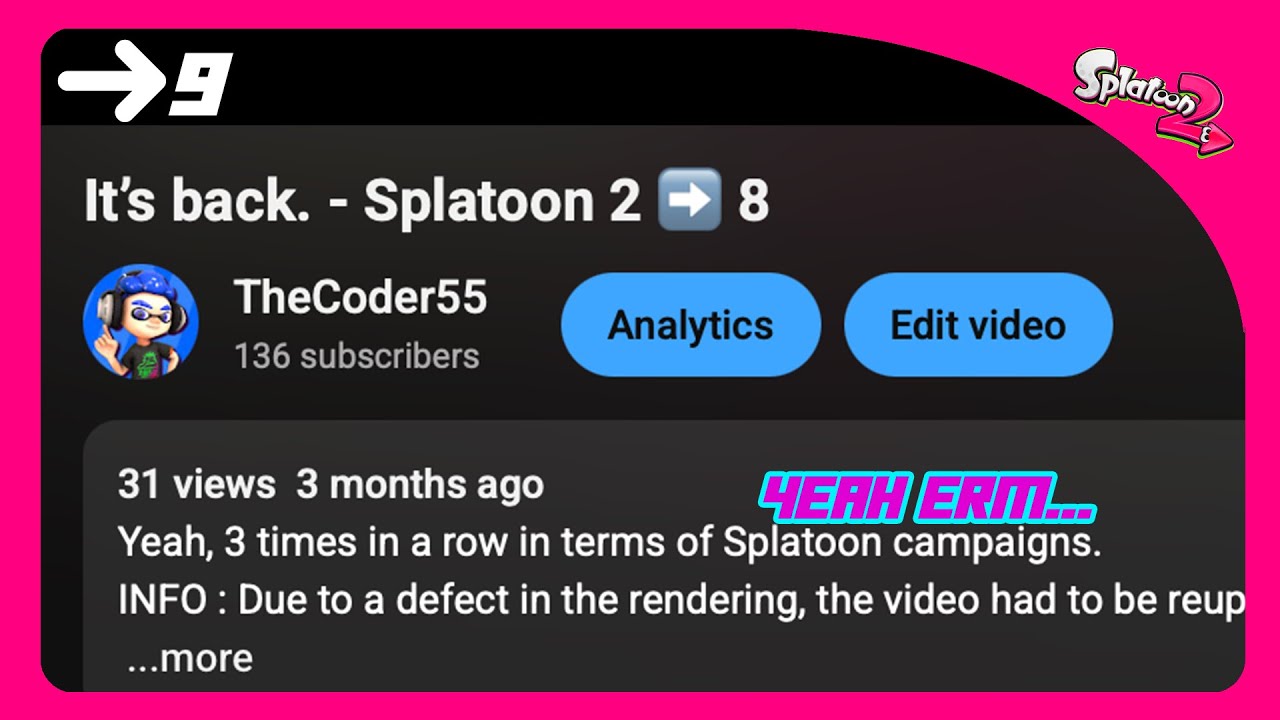 Been long eh? - Splatoon 2 ➡️ 9