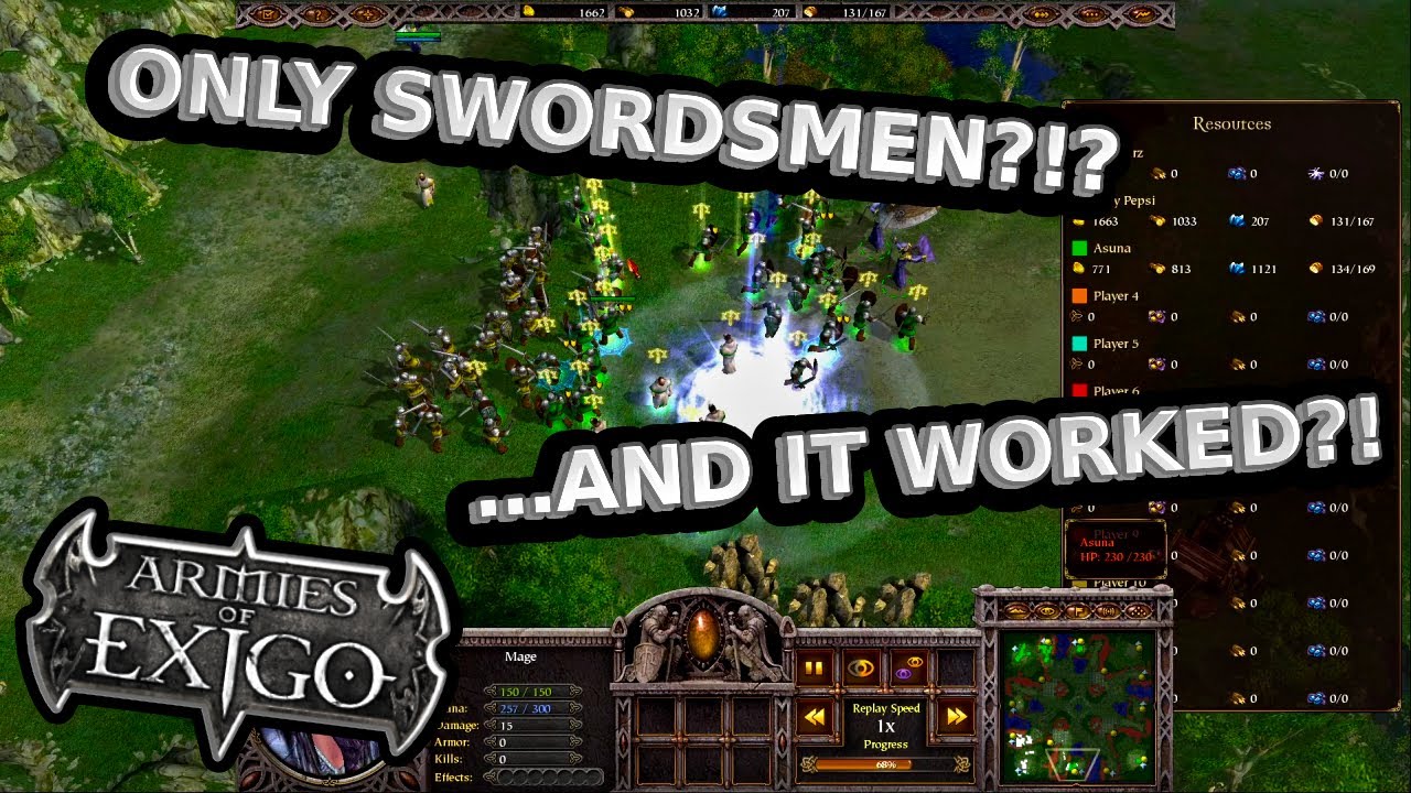 He Only Made Swordsmen… And It Actually Worked?! 1v1 Sexy Pepsi vs Asuna - Armies of Exigo