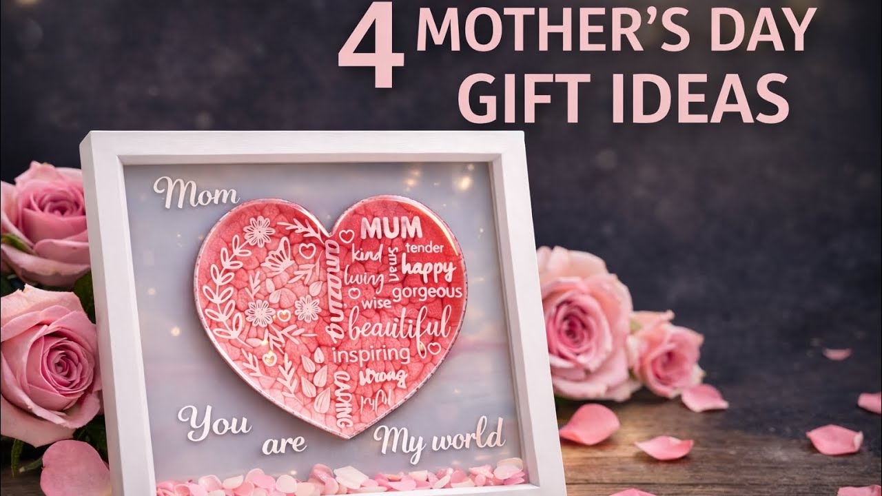 #120 4 простых идеи подарков из смолы ко Дню матери