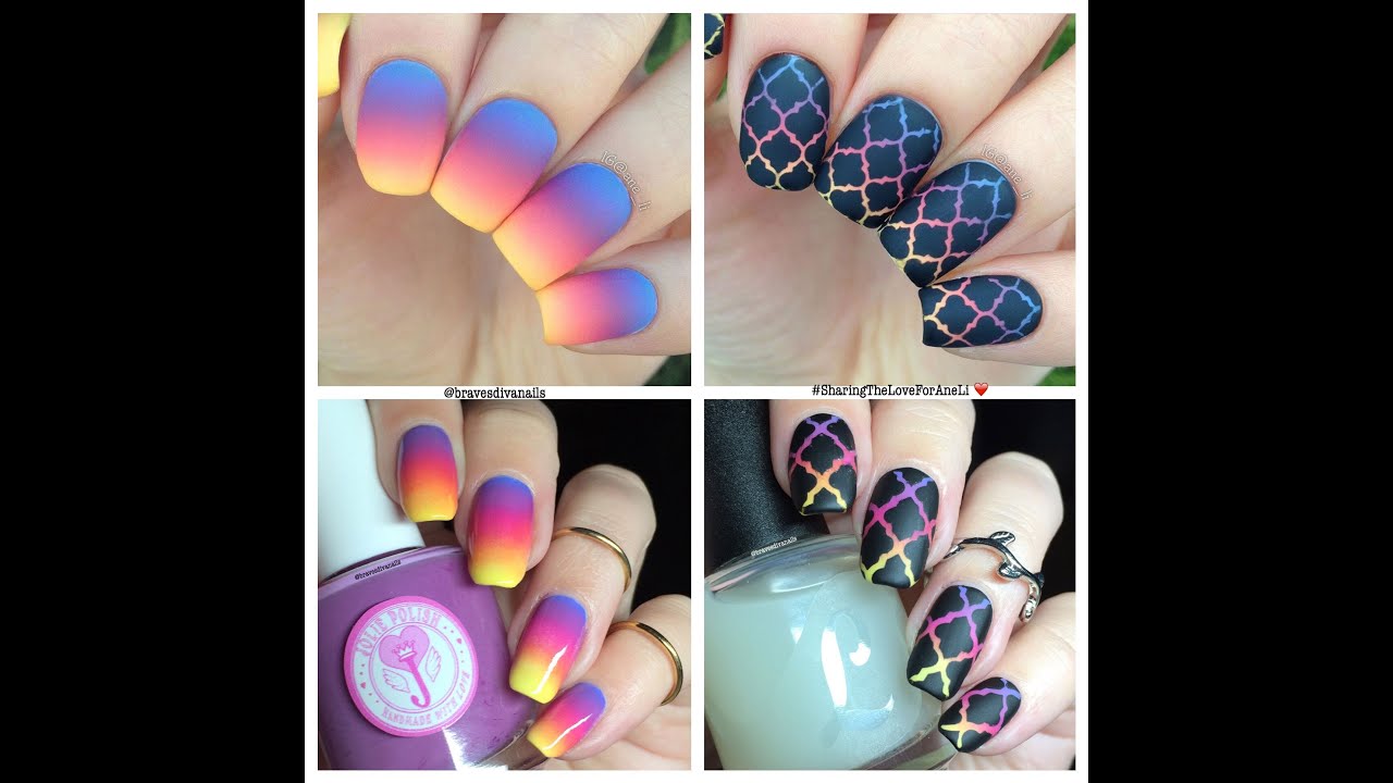 Nail Art Tutorial – Tribute to Ane Li #SharingTheLoveForAneLi | Gradient + Moroccan Stencils DIY