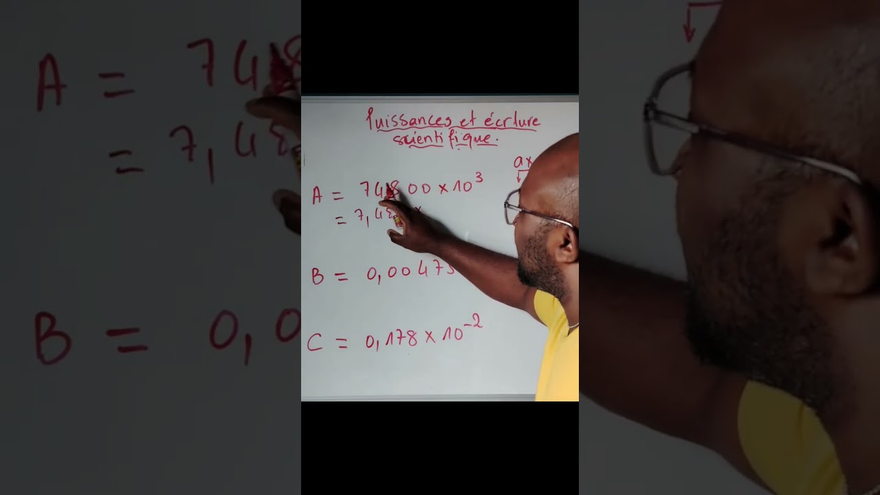 Puissances : Écriture scientifique ✍🏾