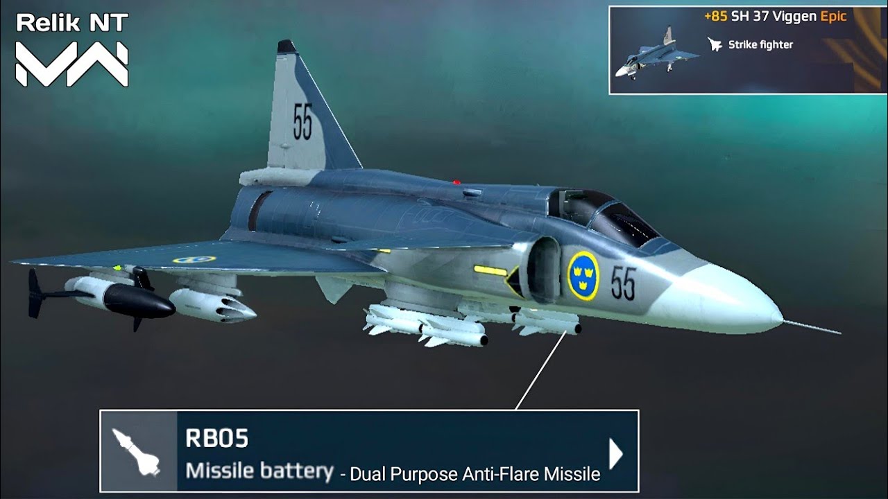 SH 37 Viggen - April Battlepass Strike Fighter Review - Modern Warships Alpha Test